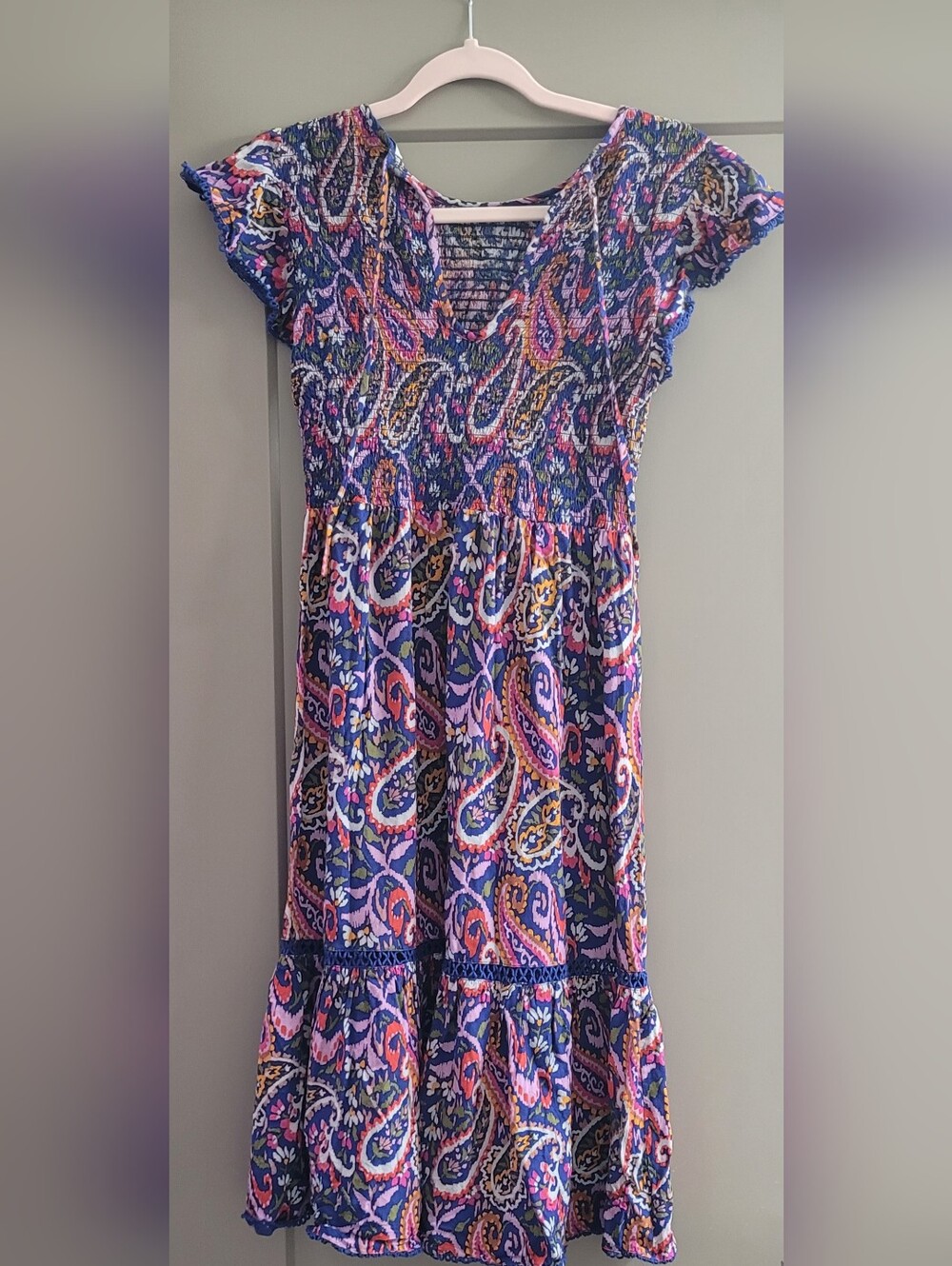 Patrons of Peace | Smocked Paisley Dress | Medium